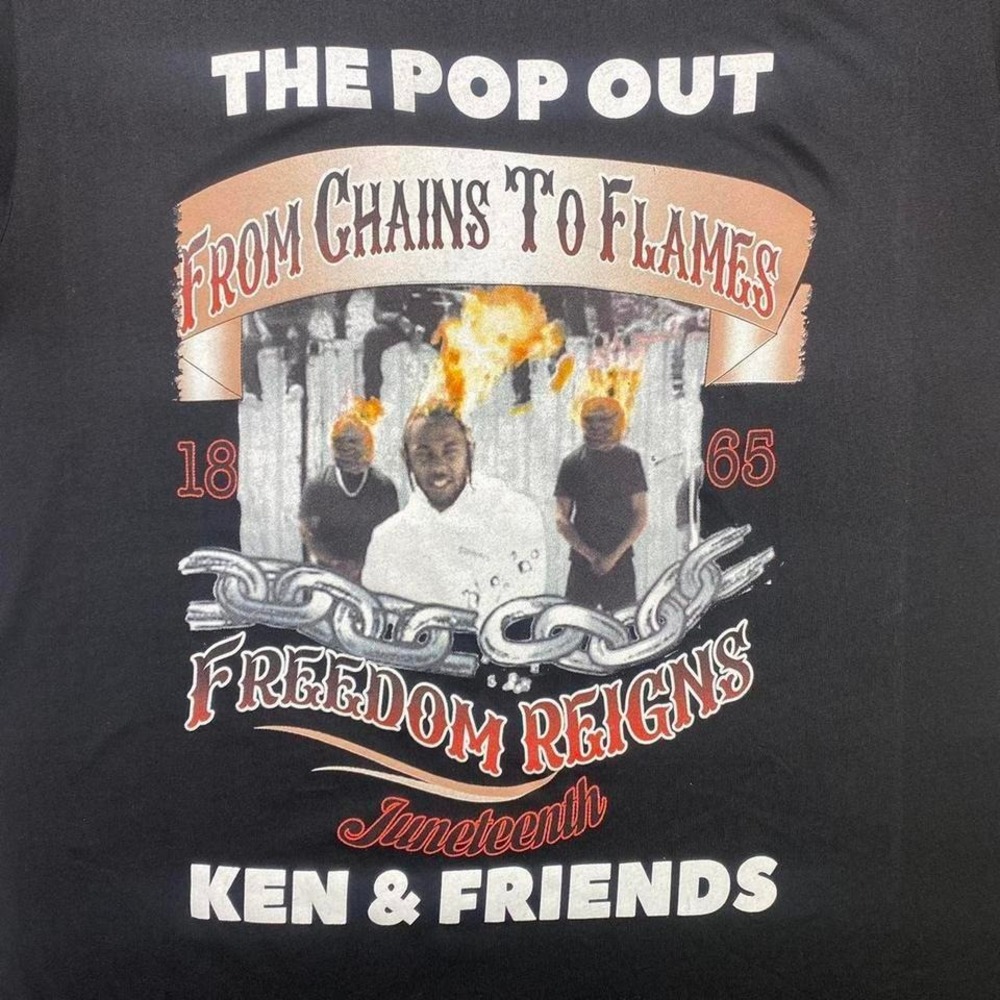Kendrick Lamar x Ken & Friends - The Pop Out x Juneteenth concert music shirt